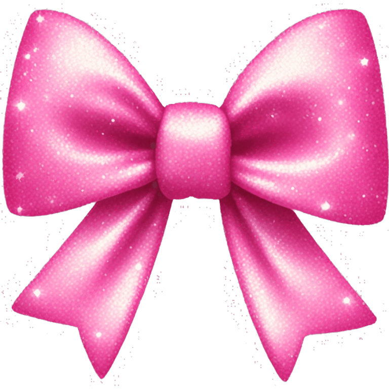 sparkly pink bow  emoji