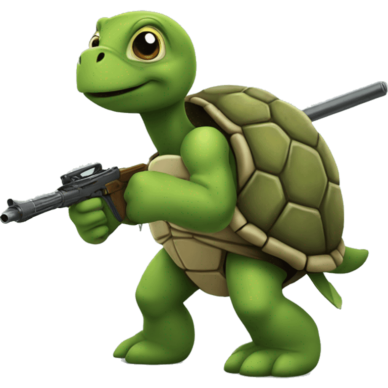 Turtle going to war emoji