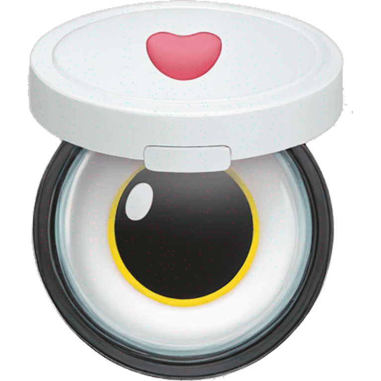 dual compartment screw-top prescription contact lens case emoji