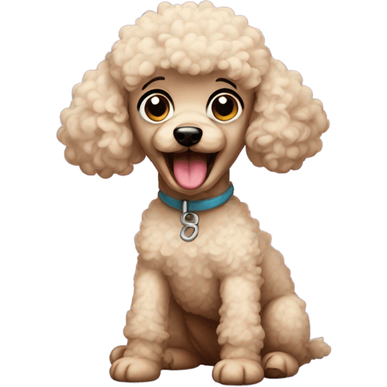 scared baby poodle emoji