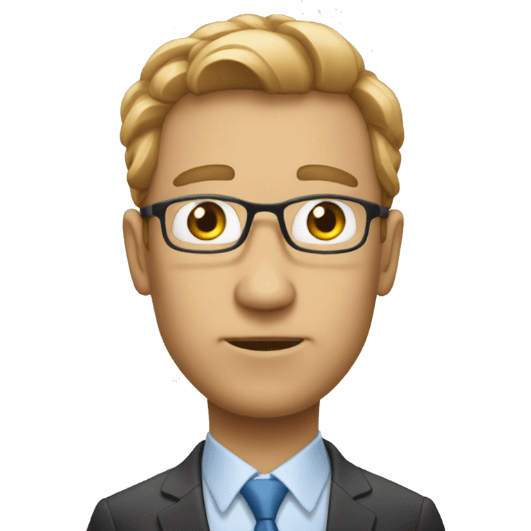 strange face of an analyst emoji