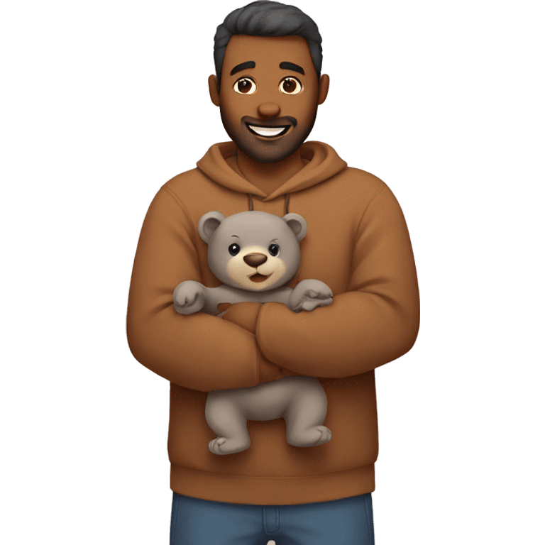 Daddy bear holding baby bear emoji