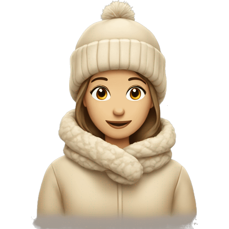 Cozy beige winter emoji