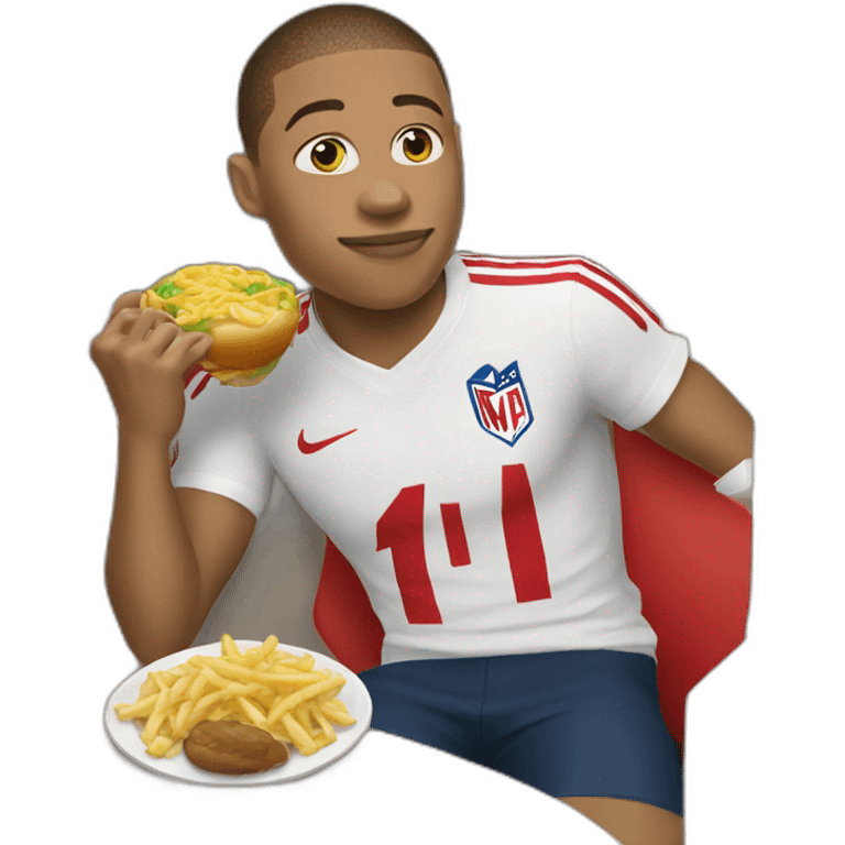 Mbappe eat at Macdo emoji