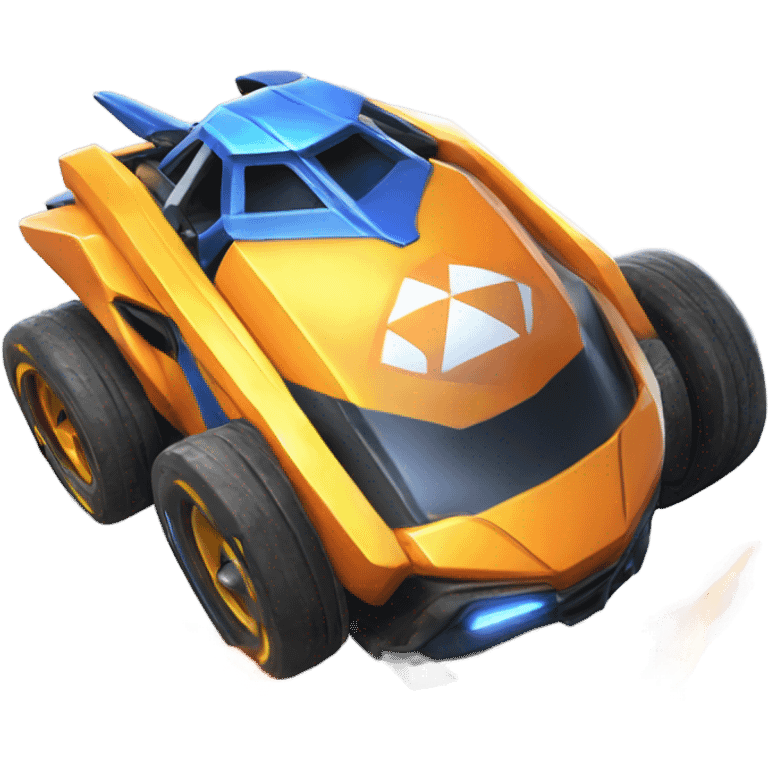 a rocket league car touching two balls emoji