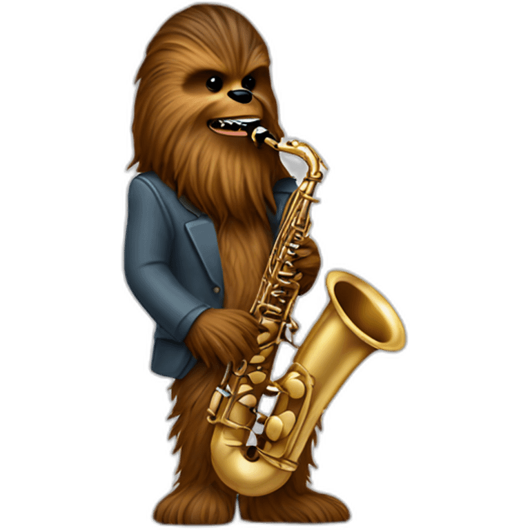 chewbacca playing saxophone emoji