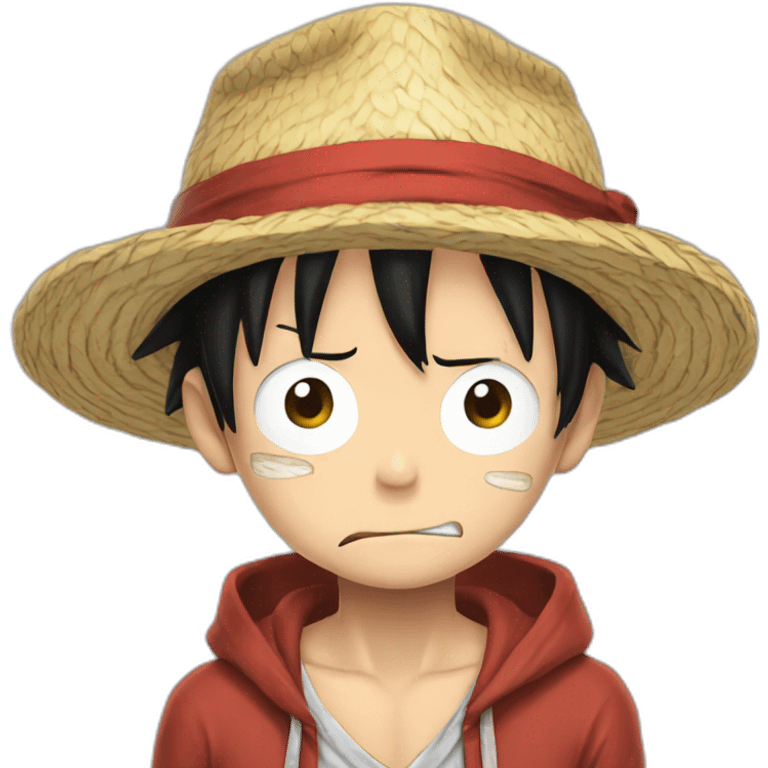 Luffy triste emoji