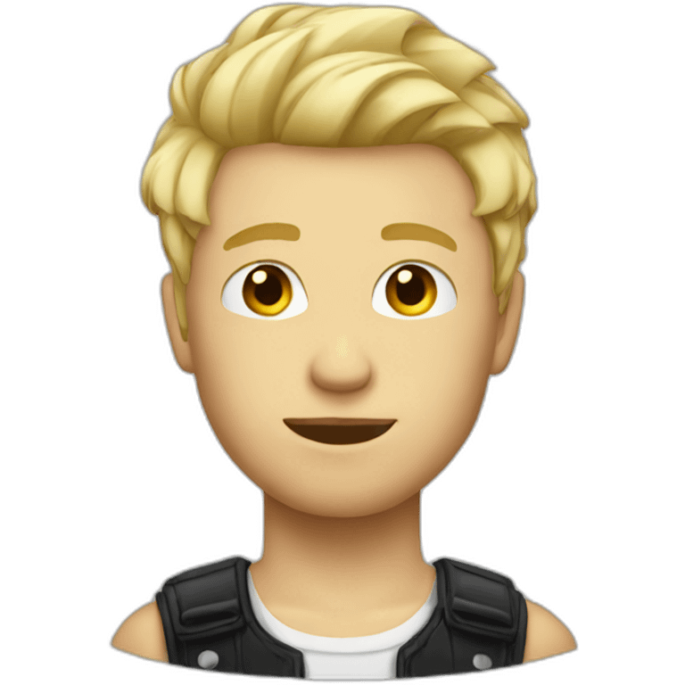 blond guy with short punk hair emoji