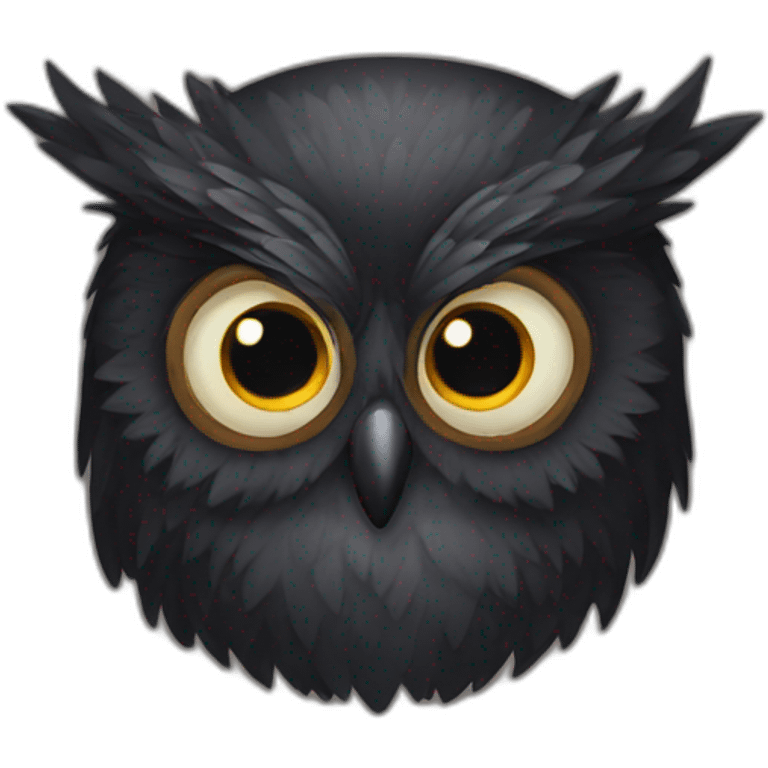 black owl  emoji