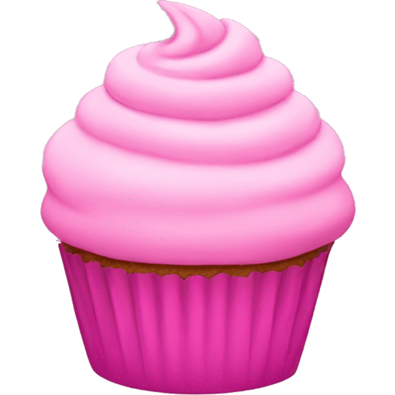 Pink cupcake emoji