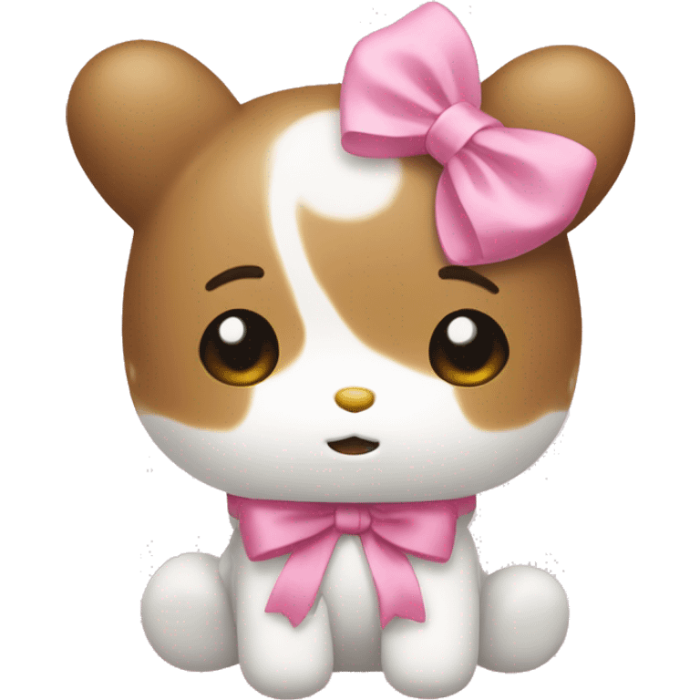 Sanrio Cogimyun with pink ribbon bow emoji