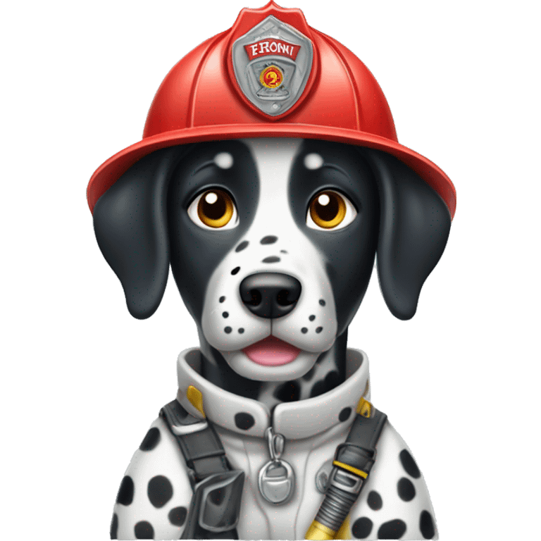 adult dalmatian firefighter wearing jeans emoji