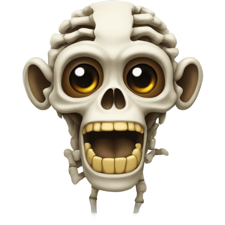 Monkey skeleton emoji