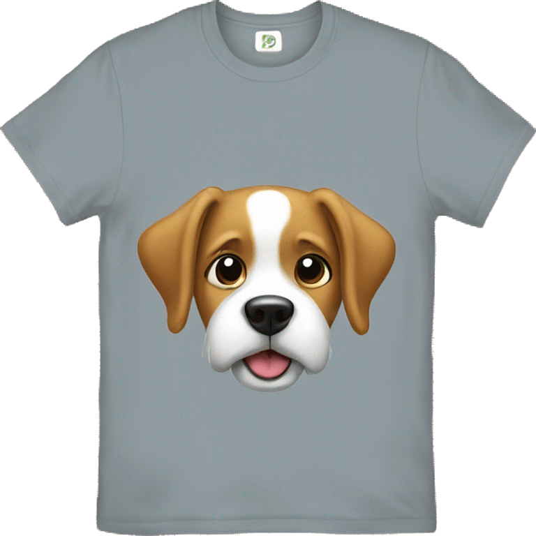 Dog with t-shirt emoji