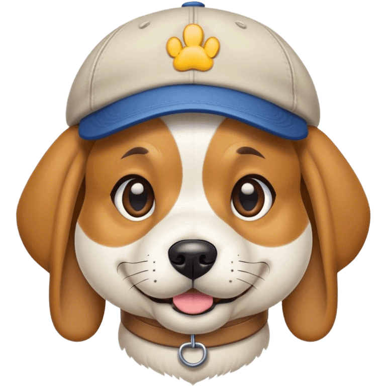 dog wearing a cap emoji