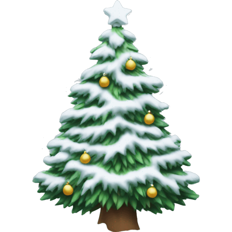 Snowy christmastree emoji