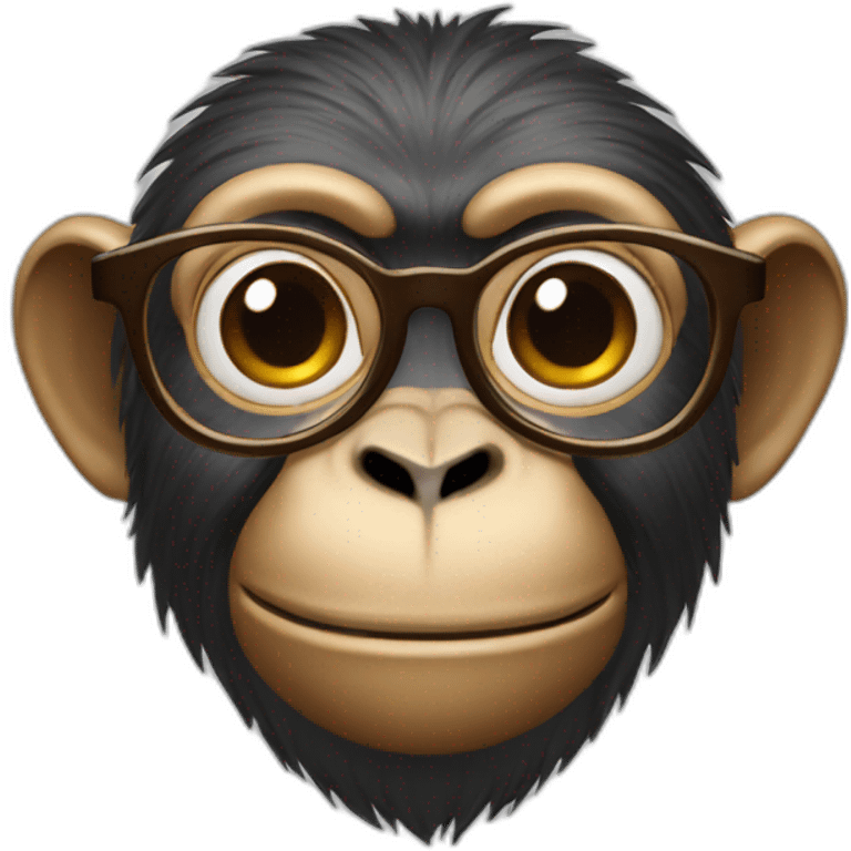 Monkey with spectacle emoji