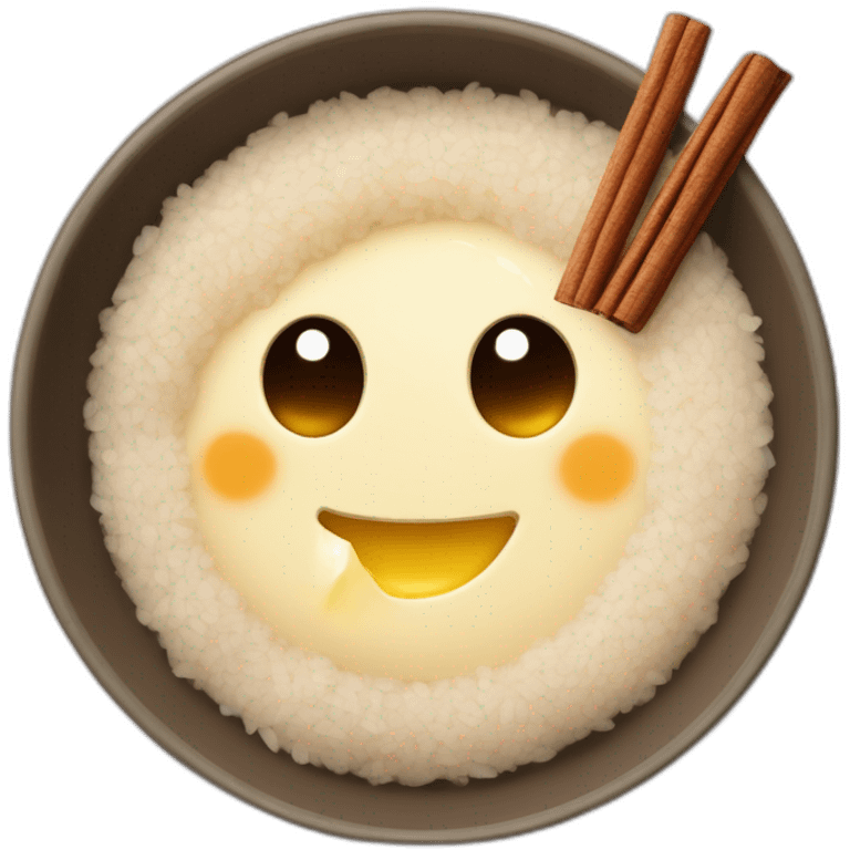 rice porridge with butter and cinnamon sugar emoji