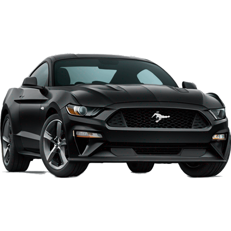 An emoji of a sleek, black, modern Ford Mustang, showcasing its sporty design and powerful presence emoji