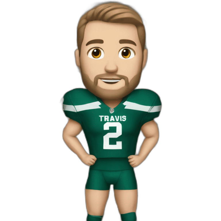 travis kelve in football jersey emoji