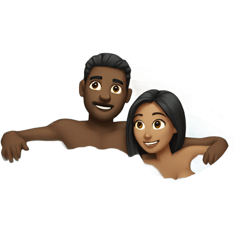 Couple in jacuzzi  emoji