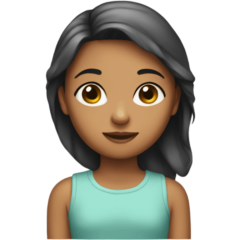 a girl with ki emoji