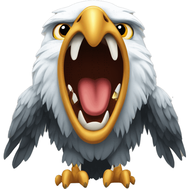 evil ugly misbehaving  eagle emoji