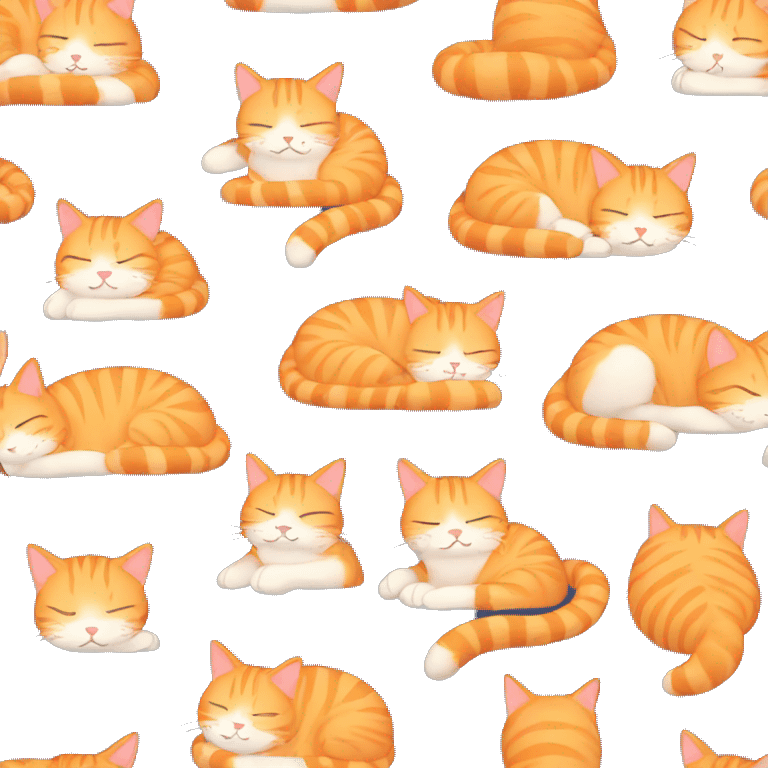 ginger Cat sleeping emoji