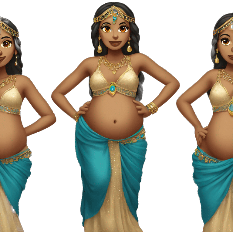 pregnant belly dancer emoji