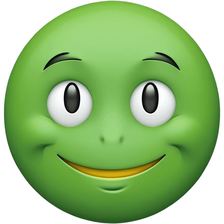 green half frown smiley face emoji