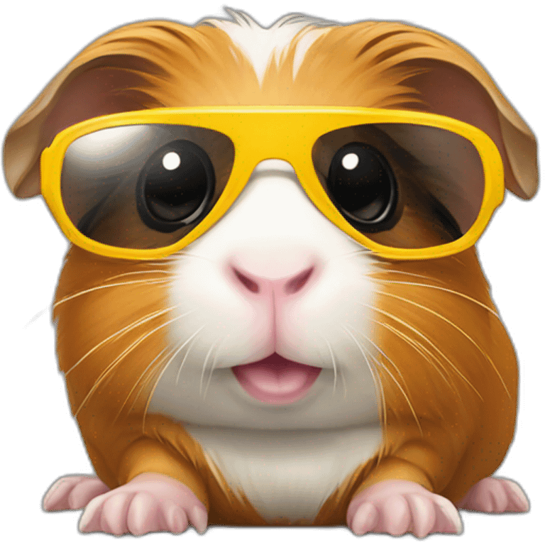 Guinea pig with a zonnenbril emoji