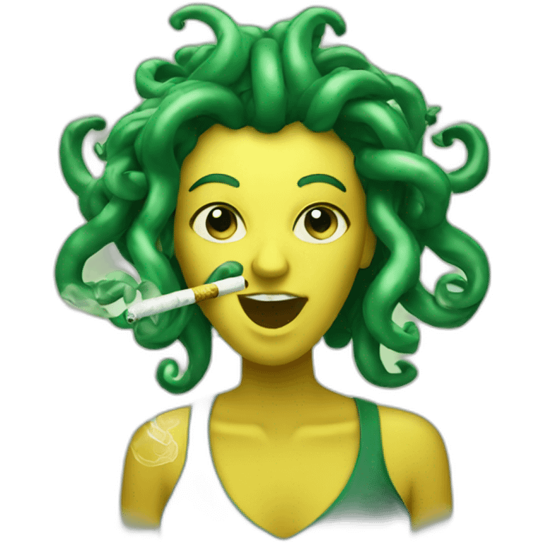 Medusa smoking cigarettes emoji