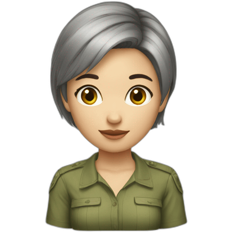 Vietnam girl short haire emoji