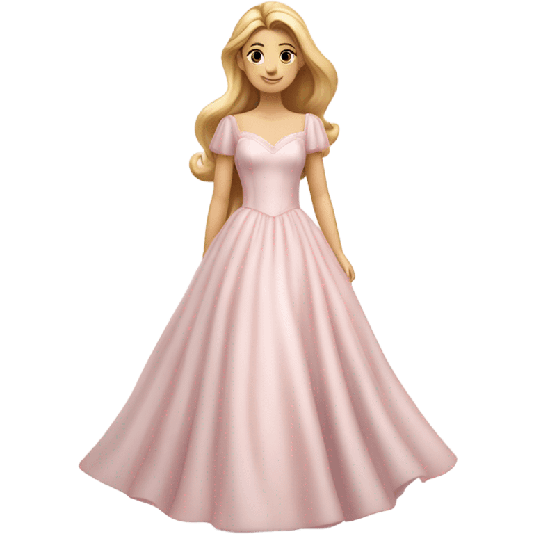 light pink  princess sparkly dress isolated dress emoji