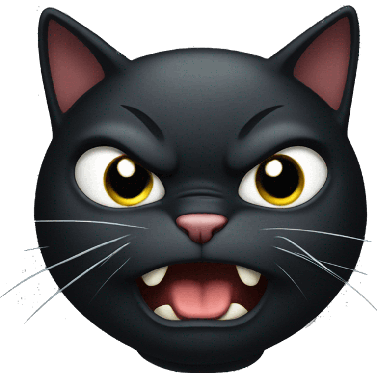 angry black cat emoji