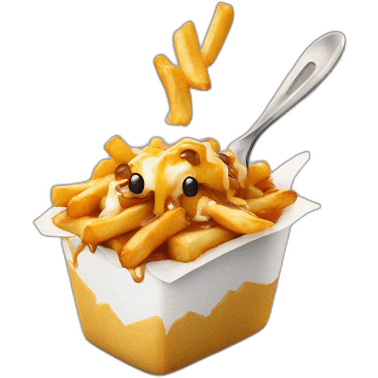 Poutine qui mange une poutine  emoji