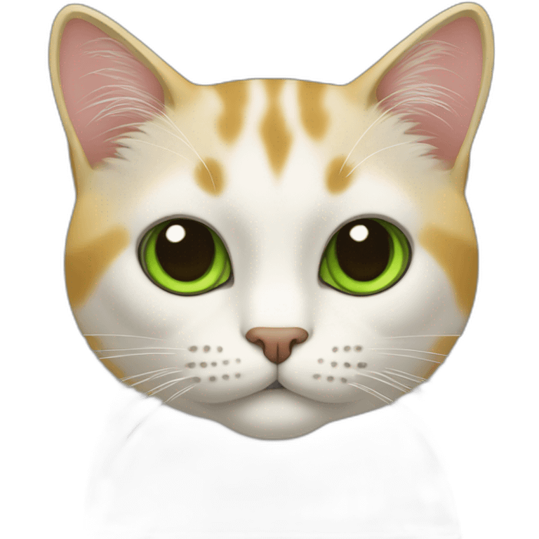 Gato de color verde emoji