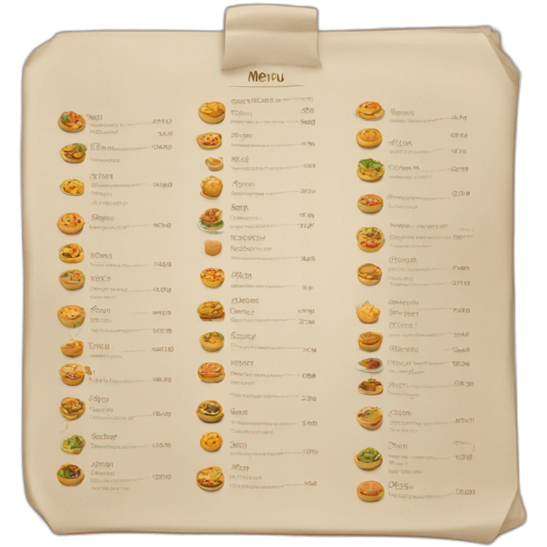 menu emoji