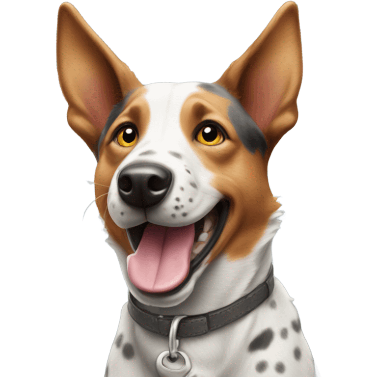 Cattle Dog smiling emoji