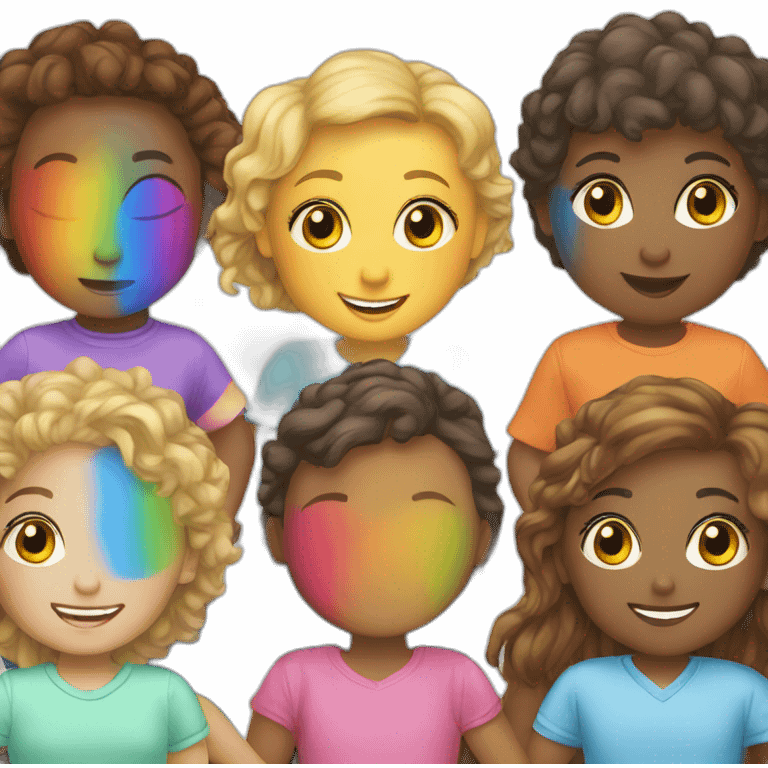 Rainbow pride children playgroup  emoji