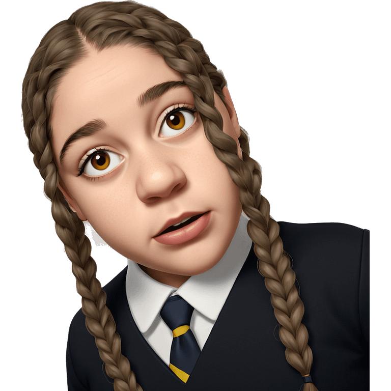 realistic schoolgirl parody portrait emoji