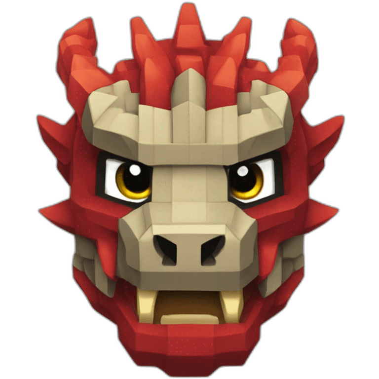 head crania lRed dragon Minecraft delegate emoji