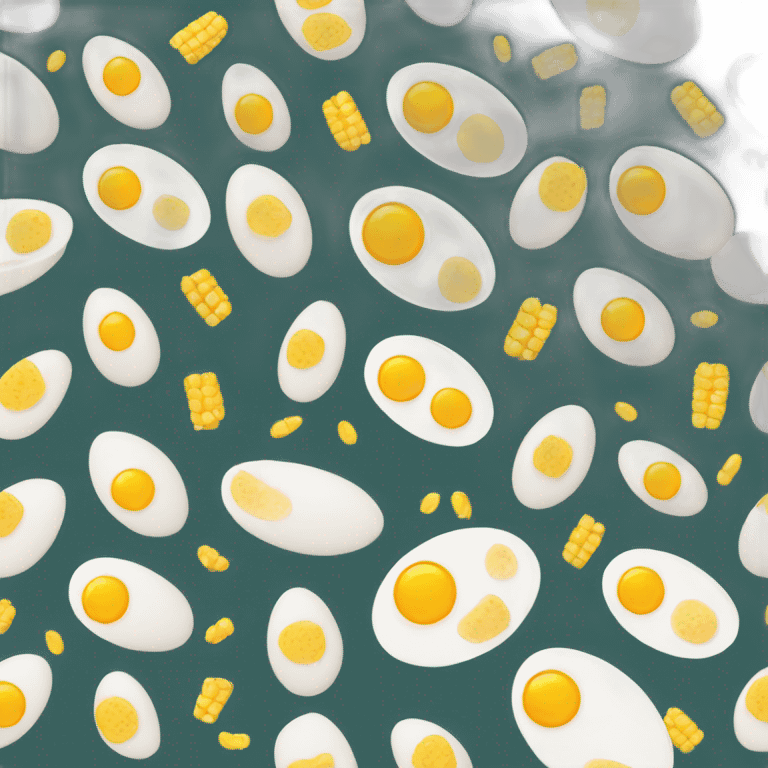 Plate Eggs with a corn emoji