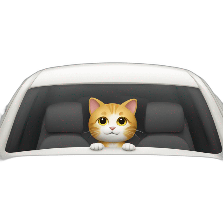 A cat in a car emoji