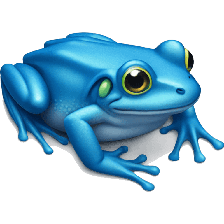 Blue frog emoji