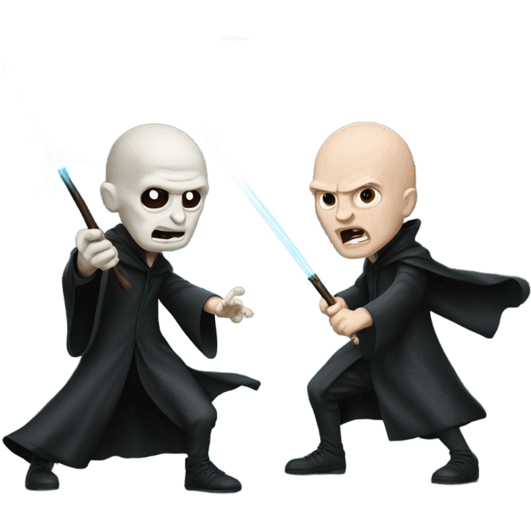 Harry and Voldemort fighting emoji