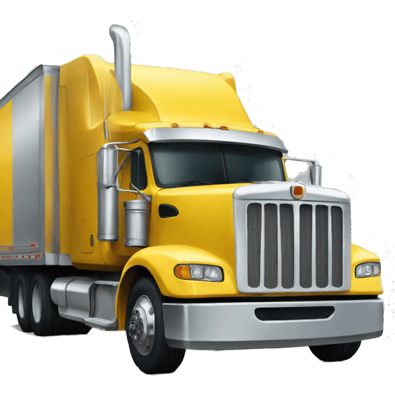 yellow semi-truck emoji