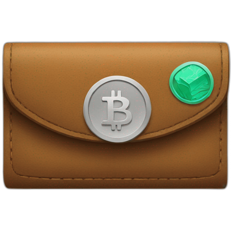 wallet with crypto emoji