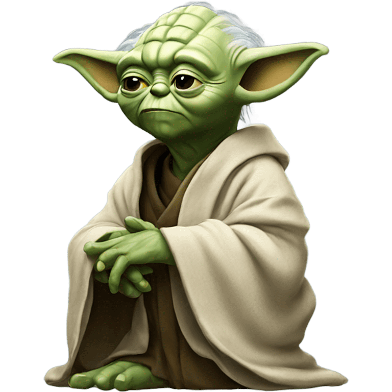 yoda thinking , wondering emoji