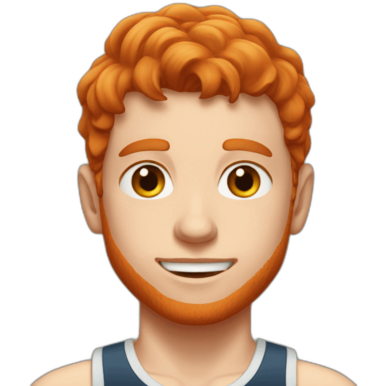 Redhead boy in gym emoji